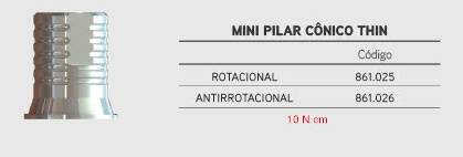 Cilindro Digital do Mini Pilar Cônico Thin - Rotacional 2