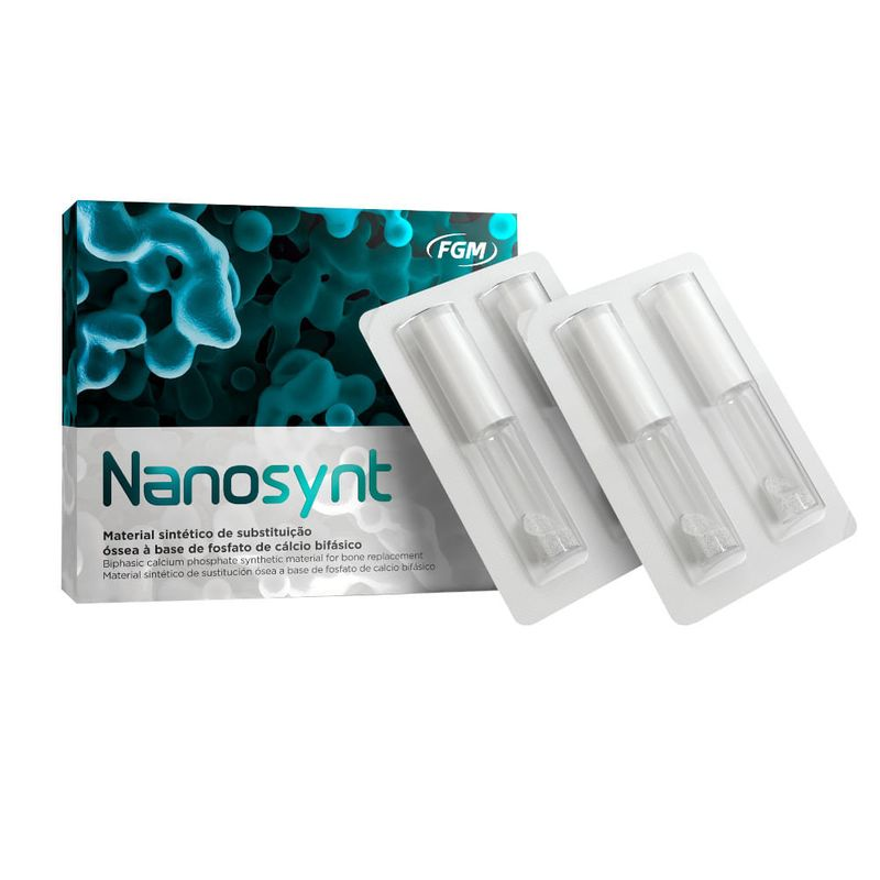 Enxerto Ósseo Sintético Nanosynt 1000 a 2000um - 2x0,53cc ≈ 1g