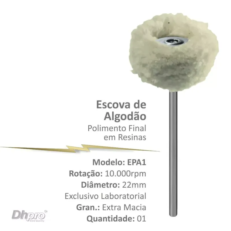 Escova para Polimento de Algodão 22mm 2