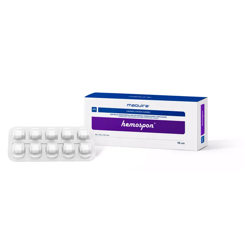 Esponja Hemostática Hemospon Cubo - 10 unidades