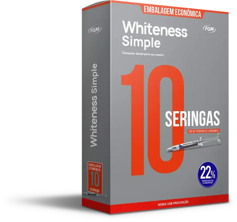 Kit Clareador Whiteness Simple 22% - 10 Seringas