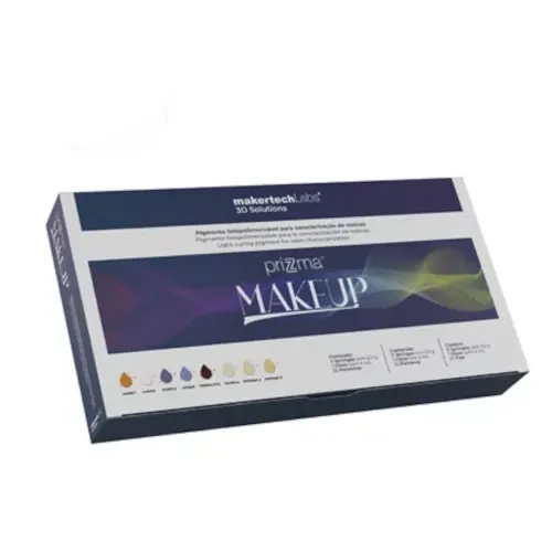 Kit priZma Makeup - Pigmentos fotopolimerizáveis para caracterização de resina 3D