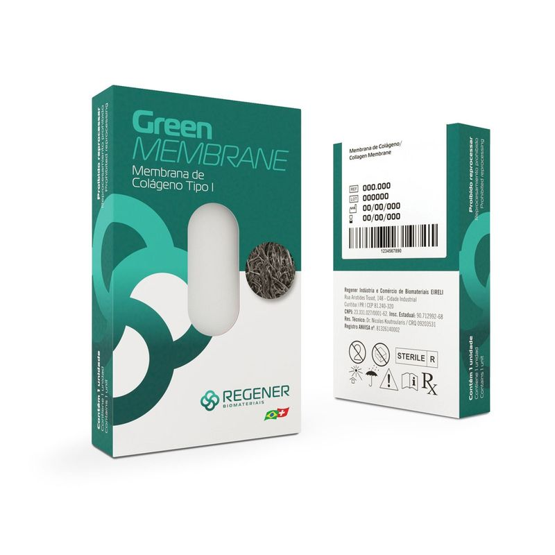 Membrana Biológica Colágeno Tipo I 20mmx25mmx1mm