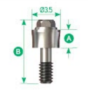 Mini Pilar HE Cônico Thin - 3.3 alt 2mm 2