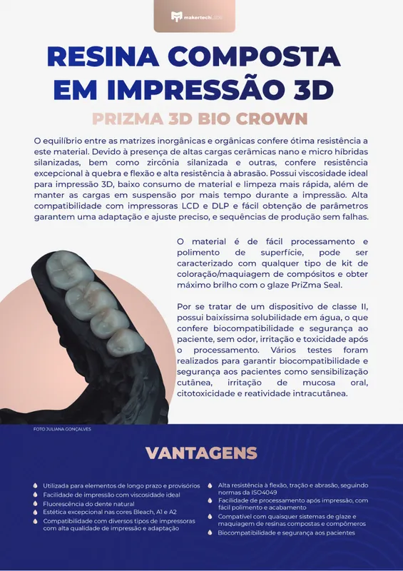 Resina priZma 3D Bio Crown - BL 4