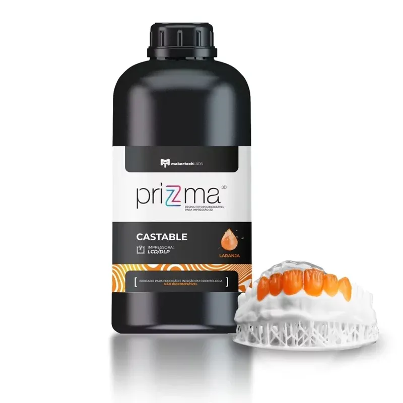 Resina priZma 3D Castable Laranja Translucido 250g